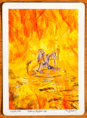 Inferno Diptych Left  MAGIC: The Gathering AP art by Randy Asplund
