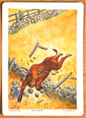 Raging Bull  MAGIC: The Gathering AP art by Randy Asplund