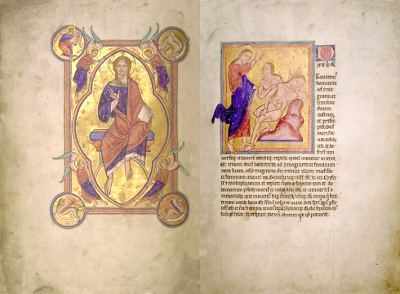 Heavily retouched image from Romanesque Bestiary using digital techniques to improve the copy