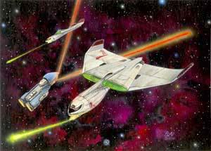 Randy Asplund CCG Art Galactic Empires Tactical Fighter