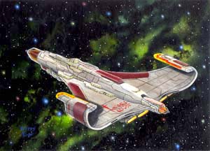 Randy Asplund CCG Art Galactic Empires Heavy Cruiser