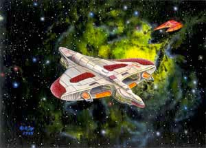 Randy Asplund CCG Art Galactic Empires Light Cruiser