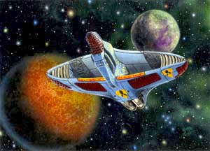 Randy Asplund CCG Art Galactic Empires Light Star Cruiser