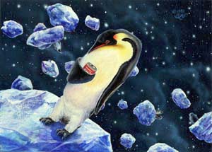 Randy Asplund CCG Art Galactic Empires M1 Space Penguin