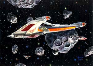 Randy Asplund CCG Art Galactic Empires Scout Cruiser