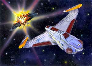 Randy Asplund CCG Art Galactic Empires SDtar Cruiser