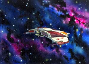 Randy Asplund CCG Art Galactic Empires Star Destroyer