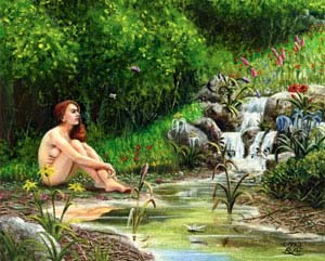 Randy Asplund CCG Art MTG MAGIC: The Gathering Legends Sylvan Paradise